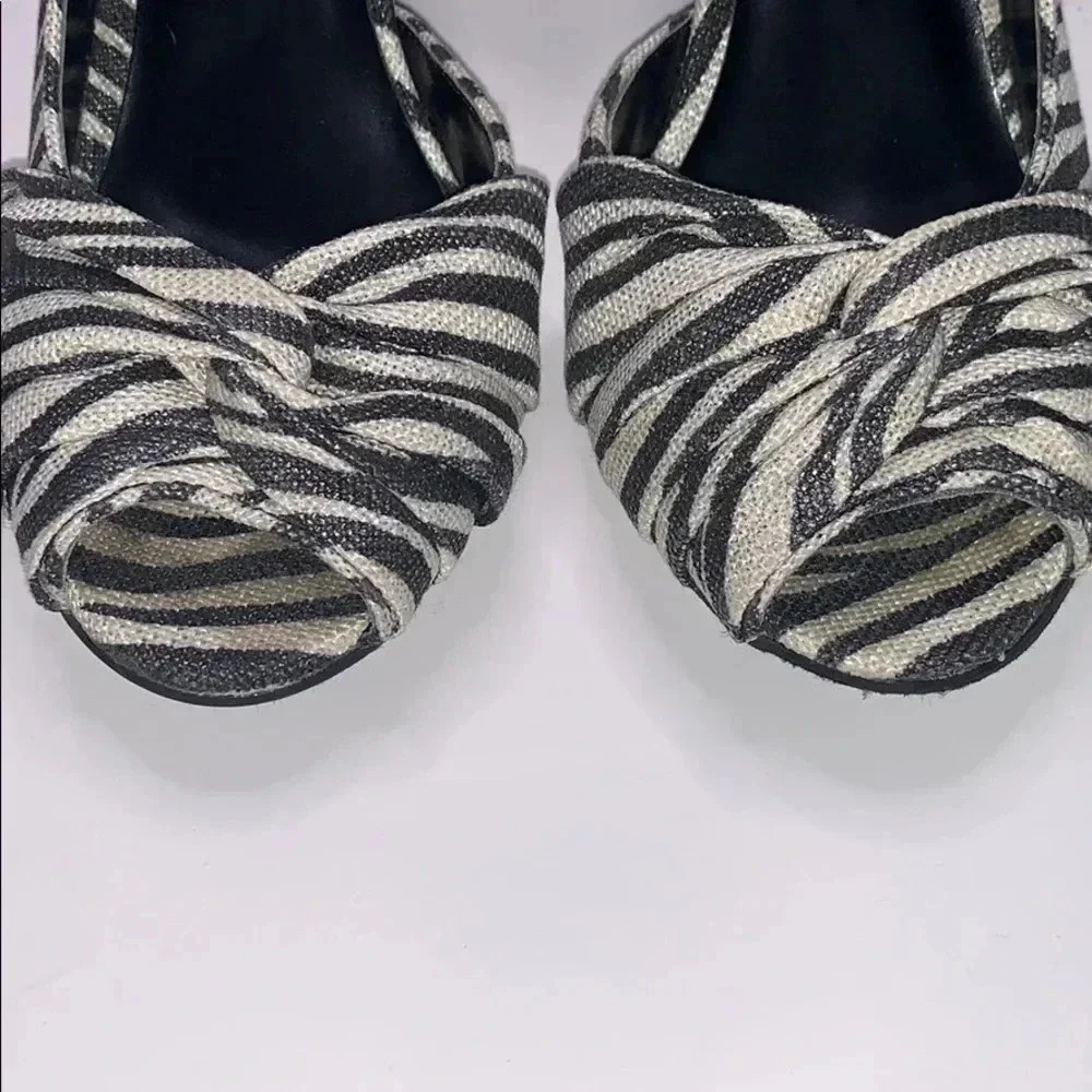 Rocketdog Zebra Print Open Toe Heels Size 8.5